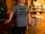 Pirate Coffee Company Logo T-Shirt -Military Green
